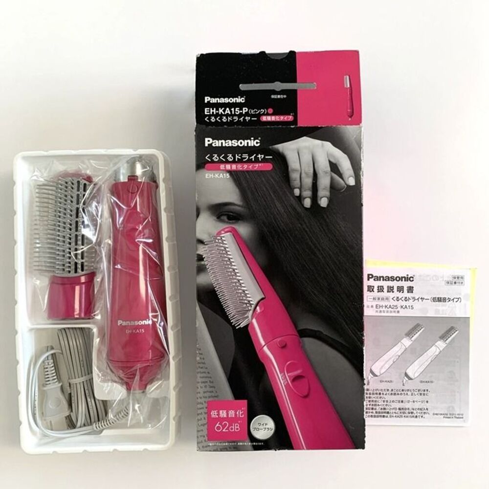 Panasonic EH-KA15 Kurukuru Hair Brush Blow Dryer Low Noise Pink AC100V 700W